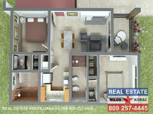 Coral Village two bedrooms plan